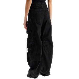 <span class=keywords><strong>Jeans</strong></span> cargo neri con design Multi-tascabile <span class=keywords><strong>jeans</strong></span> cargo personalizzati all'ingrosso dei pesi massimi da <span class=keywords><strong>donna</strong></span> - Product Image 6