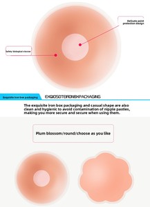 Toppa Sexy del petto del seno del Silicone di Anti-urto all'ingrosso con la toppa invisibile del <span class=keywords><strong>capezzolo</strong></span> dell'<span class=keywords><strong>areola</strong></span> imbottita per la scatola dei nuotatori fornita - Product Image 4