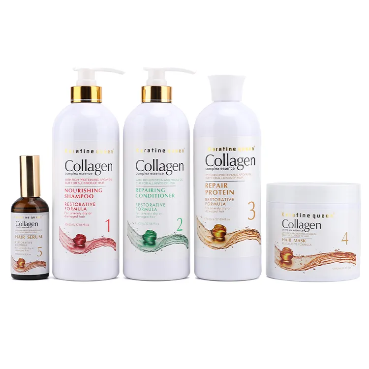 Oem nhãn hiệu riêng 800ml Collagen tóc dầu gội đầu và điều hòa cho Salon thiết kế chăm sóc tóc điều trị làm rõ dầu gội đầu