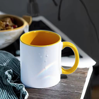 Tasse à thé et café en céramique grès blanche 11 oz personnalisable, compatible lave-vaisselle et micro-ondes, durable, pour sublimation par transfert thermique, vente en gros