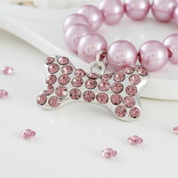 Collier de luxe réglable en alliage orné de bijoux, motif nœud papillon, pour chiens et chats