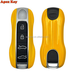 Fundas de Repuesto para Llaves de Alta Calidad en Color Amarillo para Porsche con Adhesivos para Crear Marcos de Fotos Artísticos - Product Image 1
