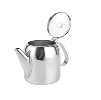 Théière en acier inoxydable plaqué argent de haute qualité, design minimaliste écologique, ensembles de thé et de café personnalisables