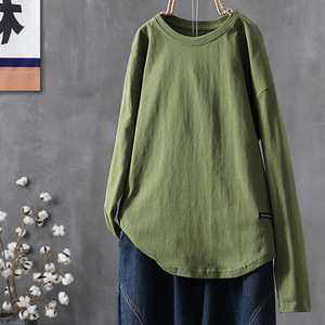 Plus Size Women's Long Sleeve Solid Color T-Shirt Hollow Back Knitted Polyester Base Layer Autumn Wear - Product Image 2