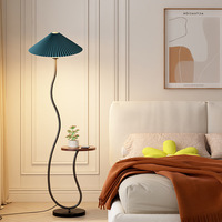 Lámpara de Pie LED de Estilo Nórdico Moderno con Pantalla de Cono de Madera Vintage para Dormitorio y Sala de Estar, Decoración de Lujo
