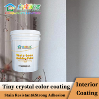 Peinture murale élégante Limeijia Tiny Crystal Color Coating, résistance supérieure aux intempéries, anti-décoloration et anti-fissuration pour les écoles
