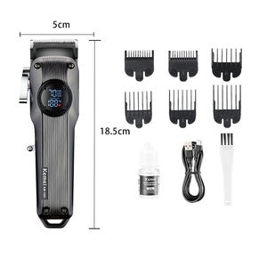 เครื่องตัดผม Kemei KM-<span class=keywords><strong>1551</strong></span> สำหรับมืออาชีพ ใช้ในร้านเสริมสวย ชาร์จผ่าน USB พร้อมหน้าจอ LED สำหรับจัดแต่งทรงผม สำหรับช่างตัดผม - Product Image 4