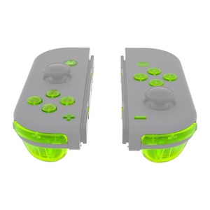 Kit de remplacement complet de boutons en plastique personnalisés transparents verts EXtremeRate pour manette Nintendo Switch (gâchettes, ABXY, D-pad) - Product Image 5