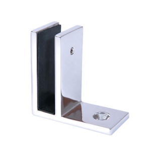 Aleader Système de garde-corps en <span class=keywords><strong>verre</strong></span> en acier inoxydable C-WF Maison <span class=keywords><strong>Terrasse</strong></span> Clôture Balustrades et mains courantes 90 ° Pince simple <span class=keywords><strong>verre</strong></span> au mur - Product Image 1