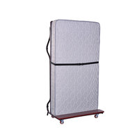 Lit d'appoint sur pieds EASTON avec matelas à ressorts de 20 cm, tête de lit en bois, cadre tubulaire robuste – Fournisseur de lits d'appoint pour hôtels