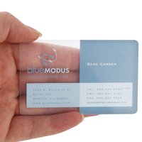 Prix moins cher carte PVC personnalisée carte de visite transparente/impression de carte d'identité