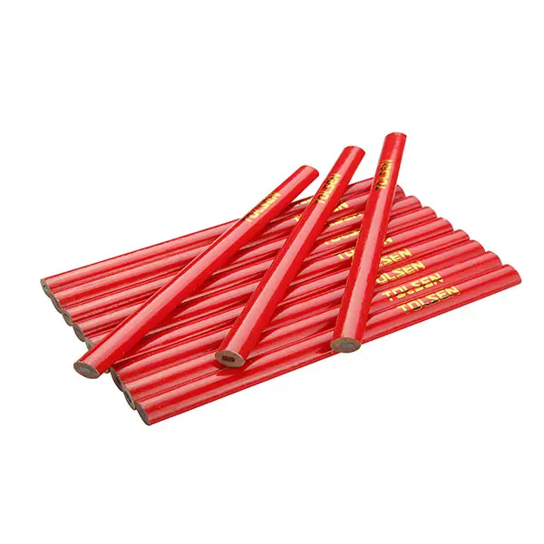 TOLSEN 42021 176มิลลิเมตรรูปไข่สีแดงไม้ช่างไม้ดินสอ