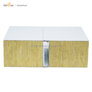 Panneau sandwich en <span class=keywords><strong>laine</strong></span> <span class=keywords><strong>de</strong></span> <span class=keywords><strong>roche</strong></span> Glostar 50mm 100mm, isolation en mousse PU, panneau mural en EPS, panneau mural pour laboratoire, salle blanche - Product Image 3
