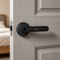 Cerradura Inteligente de Seguridad de Primera Calidad, Aleación de Zinc, Cerradura Electrónica HR, Negra y Plateada, Huella Dactilar, Bluetooth, para Casa, Villa, Hotel