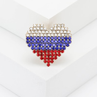 Nouvelles Broches Créatives en Strass pour Hommes et Femmes, Bijoux de Mode, Broches Cœur et Drapeau, Épingles de Poitrine pour Vêtements, Badges, Vente en Gros