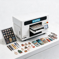Printer Kulit UV DTF Compact XP600 4060 Mendukung Tinta Putih, Efek Varnish, Efek Gradasi, Otomatis Penuh, Portabel