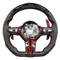 Volant de direction automobile en fibre de carbone pour voiture compatible avec BMW F10 F20 F22 F23 F30 F33 F34 X1 F48 X5 F15 X3 F25 M3 F80 E90