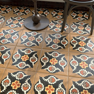 Mosaico de <span class=keywords><strong>madera</strong></span> de 300x300mm Retro francés, azulejo de cerámica de porcelana, pared mate antideslizante, azulejos de suelo de 4mm-12mm para cocina, inodoro, 5mm - Product Image 5