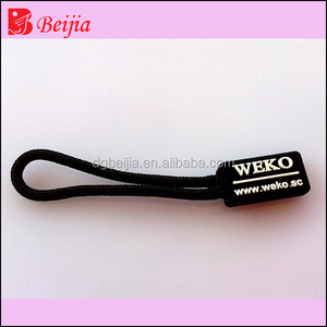 Personalizado suave Pvc Logo barato colorido Zip accesorios cuerda de goma cuerda tirador de cremallera - Product Image 4