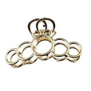 Juego Completo de Pinzas para el Cabello Casuales Chapadas en Oro de Aleación, Diseño de Punto Elíptico/Ondulado, Pinzas de Garra para la Cabeza con Diseño de Espalda de Tiburón, Venta al por Mayor - Product Image 5