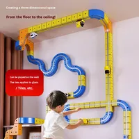 Vente en gros de blocs de construction magnétiques transformables en plastique pour voitures sur rail, jouet cube électrique anti-gravité à l'échelle 1:5 pour enfants