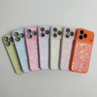 Coque de protection magnétique INS Style avec grande fenêtre en verre et motif marbre pour iPhone 17 Pro Max 16 15