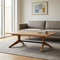 Table basse en bois moderne, design minimaliste, structure durable, finition naturelle, meubles de salon