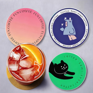 Wholesale Design Printing Custom Logo Coffee Cup Drinks Beer Pad Disposable Advertising Cardboard Absorbent Paper Coaster