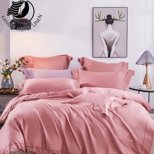 แฟชั่นขายร้อนโรงแรมบ้านหรูหราชุดเครื่องนอน100% Tencel เดิมพันแผ่นผ้าลินินผ้าปูที่นอน - Product Image 3