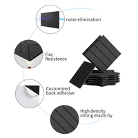 Panneaux acoustiques écologiques autocollants en PET, panneaux muraux absorbants le son pour bureau, studio, home cinéma, installation facile