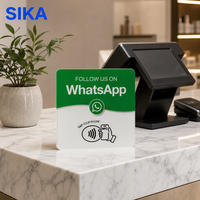 Carte NFC WhatsApp pour avis clients, usage hôtelier, étanche, réinscriptible, puce NTAG215, autocollant en acrylique avec menu personnalisé
