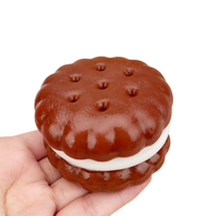 Jouet à presser en forme de biscuit de simulation, mignon, à rebond lent, sensation agréable au toucher, anti-stress, décompression, fidget, unisexe, tous âges