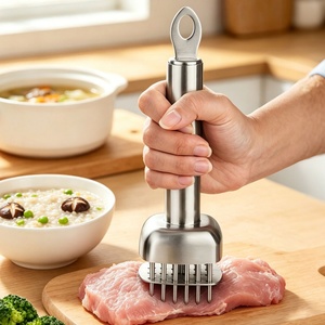 Attendrisseur à viande professionnel en acier inoxydable 304, outil à aiguilles robuste, marteau à viande pour la cuisine, le steak et la cuisson du bœuf - Product Image 2