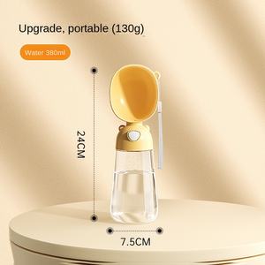 Pemberi makan air hewan peliharaan portabel multifungsi, perlengkapan mangkuk plastik tahan lama samping luar ruangan anjing keluar - Product Image 6