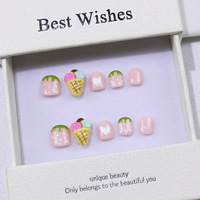 Nouveaux autocollants pour ongles mignons et faits à la main pour enfants, vente en gros, non toxiques et doux pour les mains.