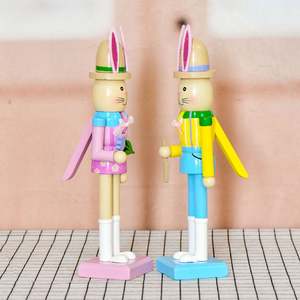 Juego de Figuras de Cascanueces de Madera Personalizadas de 25 cm, Decoración de Mesa con Diseño de Tulipán y Pala, Decoración Navideña para el Hogar, Embalaje en Caja de Regalo - Product Image 3