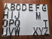 Lettres et chiffres chromés 3d étanches personnalisés en usine autocollant de voiture 3D auto-adhésif