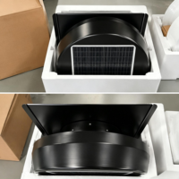 Kipas Ventilasi Atap Tenaga Surya 25W IP68 Tahan Air, Dapat Disesuaikan, Dilengkapi Remote Pintar, Pemasangan di Atap, Mendukung OEM ODM untuk Tangki Air & RV