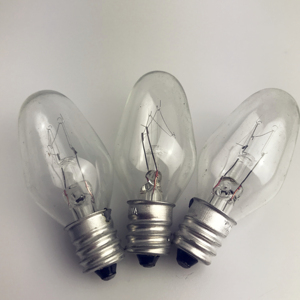 Ampoule à incandescence CE RoHS C7 transparente, petite ampoule bougie, <span class=keywords><strong>culot</strong></span> <span class=keywords><strong>E14</strong></span> E12, 120V 230V, pour lampe de sel, 5W 7W 10W 15W, ampoule indicatrice miniature - Product Image 1