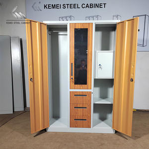 خزانة ذات ألوان مخصصة لغرفة النوم, خزانة ذات 3 أبواب من الصلب ، خزانة مزودة بمرآة ، خزانة مزودة بمرآة ، طراز رقم الموديل: Armoire. - Product Image 2