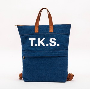 Simple and fashion large capacity soft denim functional leisure <b>tote</b> backpack - Product Image 1