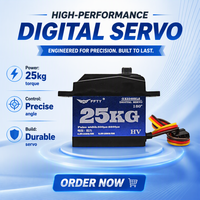 Servomoteur numérique à engrenages métalliques 25KG, haute performance, pour voitures RC, camions, bateaux, robots, 180 degrés, 25T, 4.8-6V, actionneur de direction