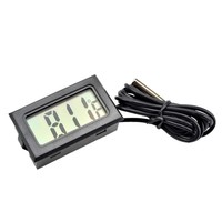 Termómetro LCD Digital de 1M con Cable para congelador/pecera/sonda de bañera, Sensor de temperatura de plástico, resolución de 0.1C CE ROHS