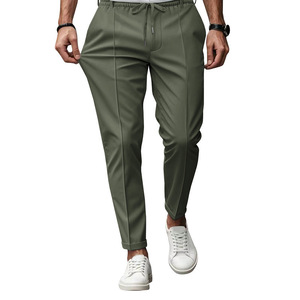 <span class=keywords><strong>Manteau</strong></span> long pour hommes Pantalon en jean pour hommes à la mode automne printemps pantalon d'affaires décontracté coupe ajustée pantalon grande taille - Product Image 4