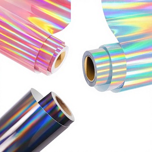 Film PVC holographique irisé permanent Hong pour transfert d'eau, rouleau de vinyle 12 po (30 cm) x 2,95 pi (0,9 m), imperméable, facile à découper, adhésif - Product Image 3