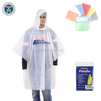 Jetable PE 0.02mm 0.04mm imperméable Poncho imperméable d'urgence Poncho pêche manteau de pluie pour hommes et femmes