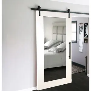 Porte coulissante en verre, livraison gratuite, Design Simple, à miroir, pour grange