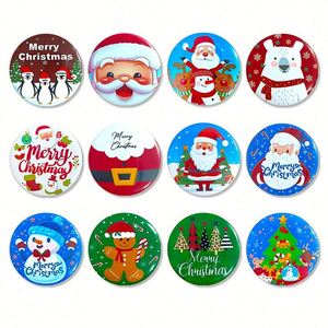 Customized Christmas-themed Tinplate Badges with a Santa Claus Atmosphere Decoration - Product Image 1