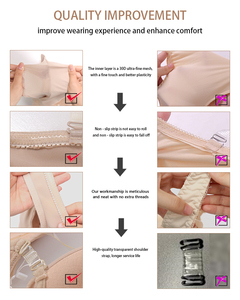 LANGQIN Body sculptant fin pour femme, décolleté plongeant en V, avec bretelles, soutien-gorge dos nu sexy, respirant, sculptant intégral - Product Image 2