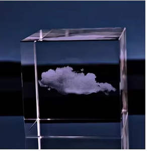 Honor Crystal Wholesale Eco-Friendly Square White Embryo Block Alta calidad Transparente 3D Tallado Moon Saturn Series Crystal - Product Image 4